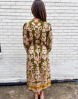 Forest Whimsy Floral Midi Dress