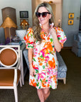 Spring Lily Button Down Mini Dress