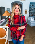 Tree Topper Plaid Top-Red