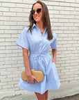 Crisp Summer Button Down Mini Dress