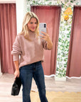 Downtown Girl Sweater-Mauve