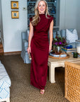Turning Heads Maxi Dress- Wine