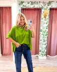 Mabel Oversized Tee-Green