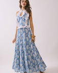 Coastal Wildflower Tiered Maxi Skirt