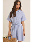 Crisp Summer Button Down Mini Dress