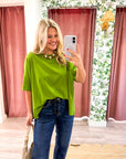 Mabel Oversized Tee-Green
