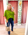 Mabel Oversized Tee-Green