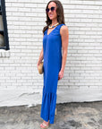 Blue Waves Maxi Dress