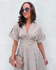 Matilda Stripe Midi Dress