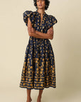 Clara Floral Puff Sleeve Midi Dress
