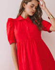 Delicate Eyelets Midi Dress