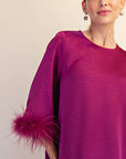 Glam Preview Midi Dress-Plum