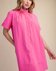 Daylight Bloom Mini Dress-Pink