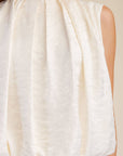 Estelle Pleated Balloon Top-Off White