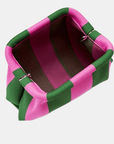 Urban Chic Stripe Clutch-Green/Pink