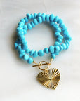 Turquoise Magnesite Charm Necklace