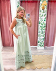 PREORDER: Desert Breeze Lace Maxi Dress-Sage