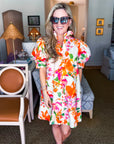Spring Lily Button Down Mini Dress