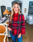 Tree Topper Plaid Top-Red
