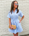 Crisp Summer Button Down Mini Dress
