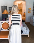 Sailor Chic Knit Midi Dress