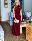 Turning Heads Maxi Dress- Wine