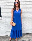 Blue Waves Maxi Dress