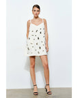Something Special Embellished Mini Dress-Cream
