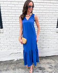 Blue Waves Maxi Dress