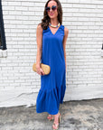 Blue Waves Maxi Dress
