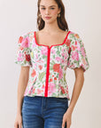Garden Romance Peplum Top