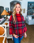 Tree Topper Plaid Top-Red