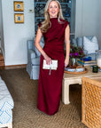 Turning Heads Maxi Dress- Wine