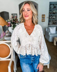 Romantic Wishes Ruffle Lace Top