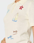 Nautical Moments Embroidered Knit Top