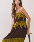 Lace Harmony Maxi Dress-Chocolate