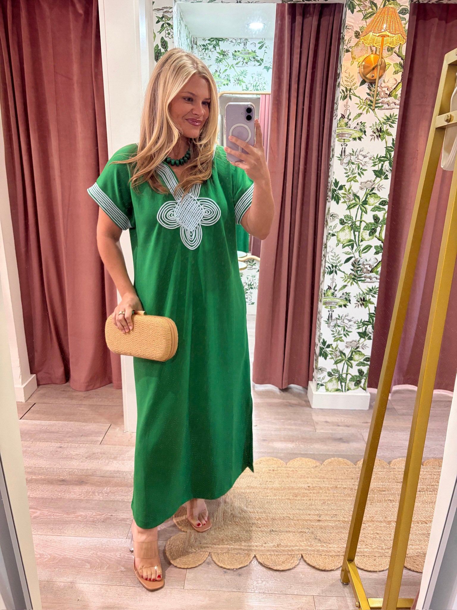 Tropical Dream Midi Dress-Kelly Green