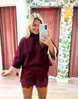 Warmth Edit Sweater-Wine
