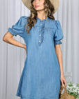 Denim Roots Mini Dress