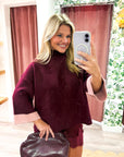 Warmth Edit Sweater-Wine