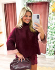 Warmth Edit Sweater-Wine