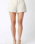 Sun & Sea Linen Shorts- Melange