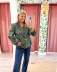 Floral Nellian Ruffle Top