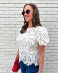 Floral Romance Eyelet Top
