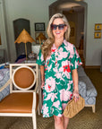 PREORDER: Tropical Paradise Floral Shirt Dress