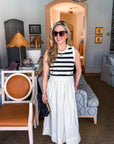 Sailor Chic Knit Midi Dress