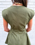 Sweet Afternoons Mini Dress-Olive