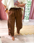 Weekend Wander Cargo Pants-Brown