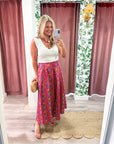 Gardenia Glow Midi Skirt