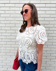 Floral Romance Eyelet Top